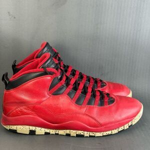 Air Jordan 10 Retro 'Bulls Over Broadway' athletic sneaker shoes mens size 13